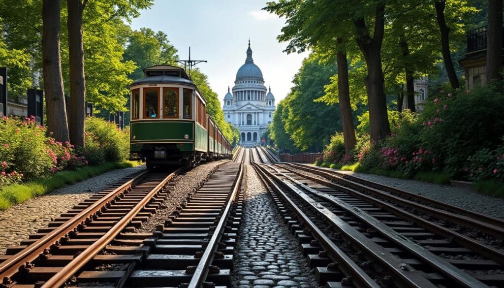 découvrez le funiculaire de montmartre, un moyen rapide et pittoresque pour monter facilement au sacré-cœur et profiter d'une vue imprenable sur paris.