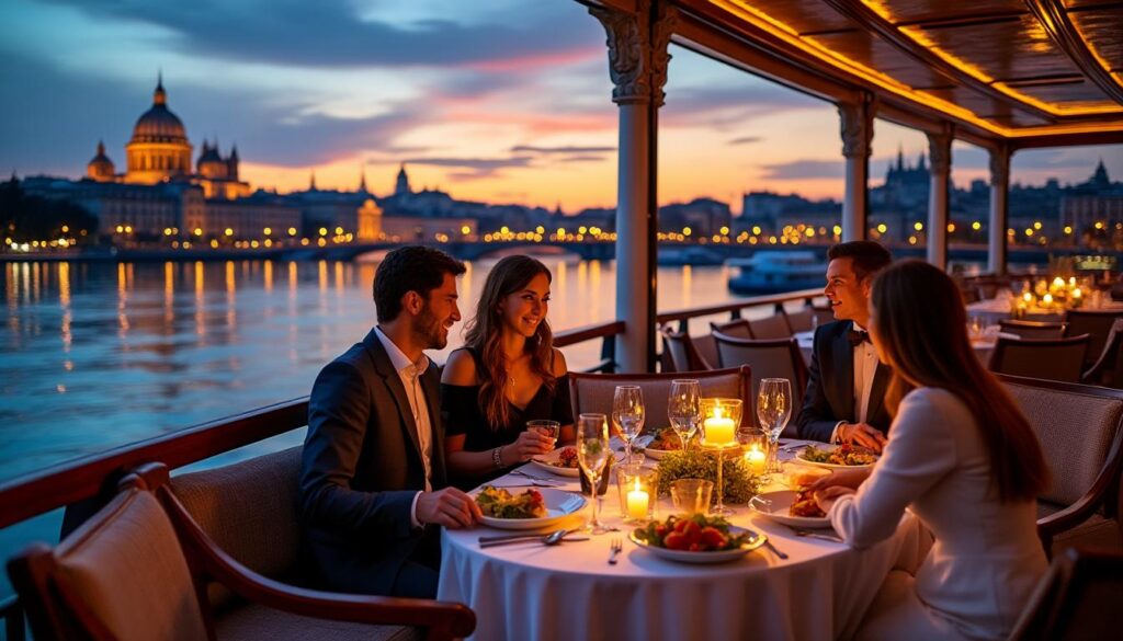 découvrez les croisières dînatoires alliant la finesse de la gastronomie à une vue imprenable sur les monuments emblématiques pour une expérience inoubliable.